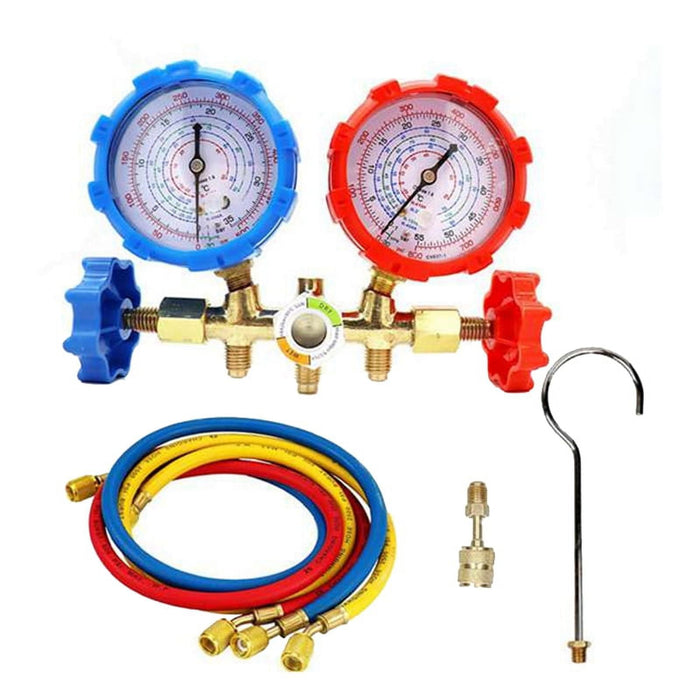 3 Way AC Diagnostic Manifold Gauge Set Metal, Photo Color, 1.9"