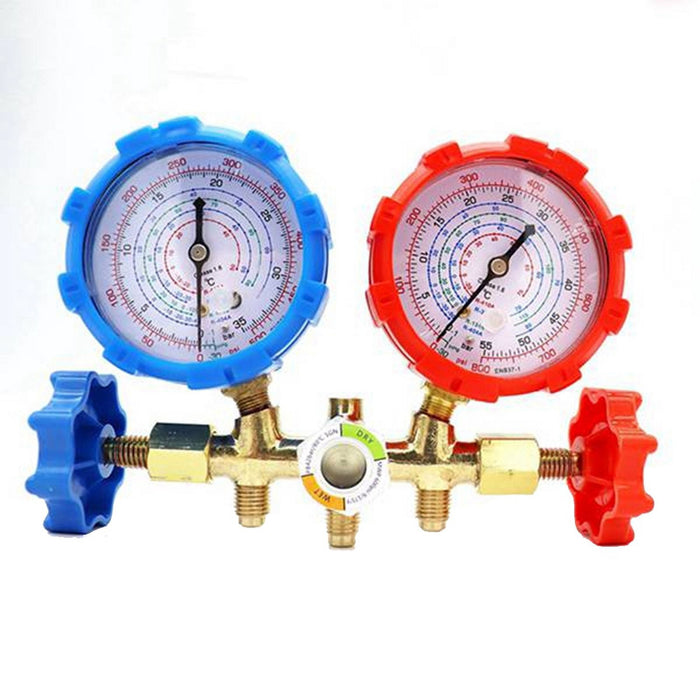 3 Way AC Diagnostic Manifold Gauge Set Metal, Photo Color, 1.9"