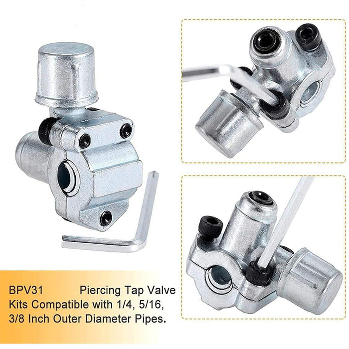 A/C Retrofit Valve & BPV31 Piercing Tap Kit for R12, R134a, R22 Refrigerant Systems